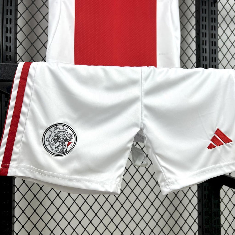 KIT INFANTIL DO AJAX 25/26 BRANCO E VERMELHO
