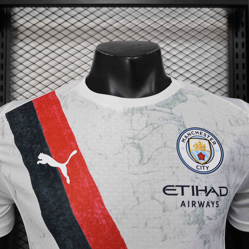 CAMISOLA VERSÃO PLAYER DO MANCHESTER CITY 25/26 BRANCO