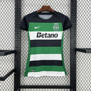 CAMISOLA FEMININA DO SPORTING 25/26 VERDE E PRETO
