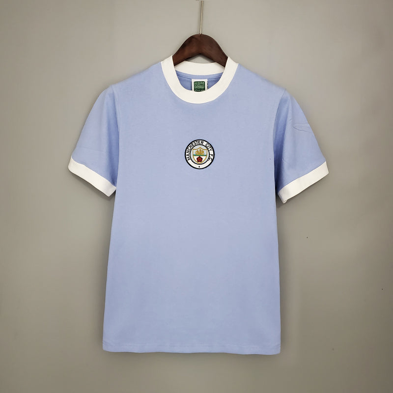 CAMISOLA RETRO DO MANCHESTER CITY 72/73 AZUL