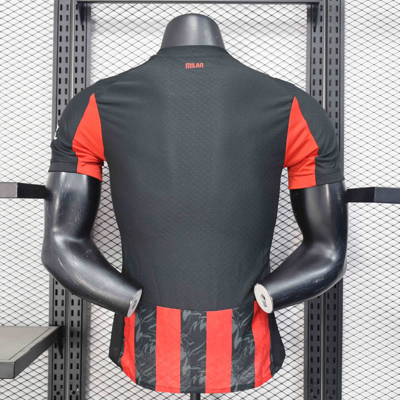 CAMISOLA VERSÃO PLAYER DO MILAN 25/26 VERMELHO E PRETO