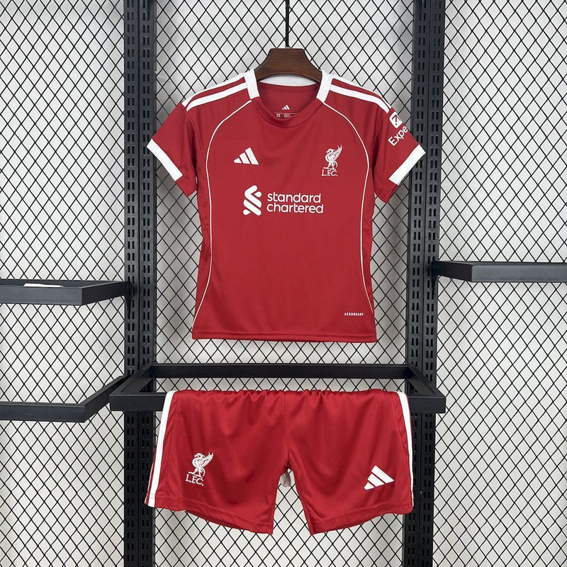 KIT INFANTIL DO LIVERPOOL 25/26 VERMELHO