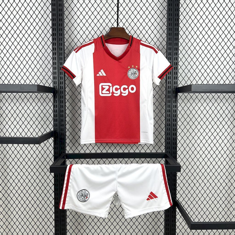 KIT INFANTIL DO AJAX 25/26 BRANCO E VERMELHO