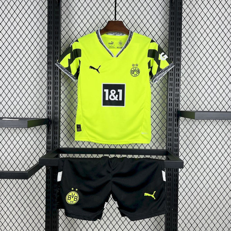 KIT INFANTIL DO BORUSSIA DORTMUND 25/26 VERDE NEON