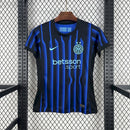 CAMISOLA FEMININA DO INTER DE MILAN 25/26 AZUL E PRETO