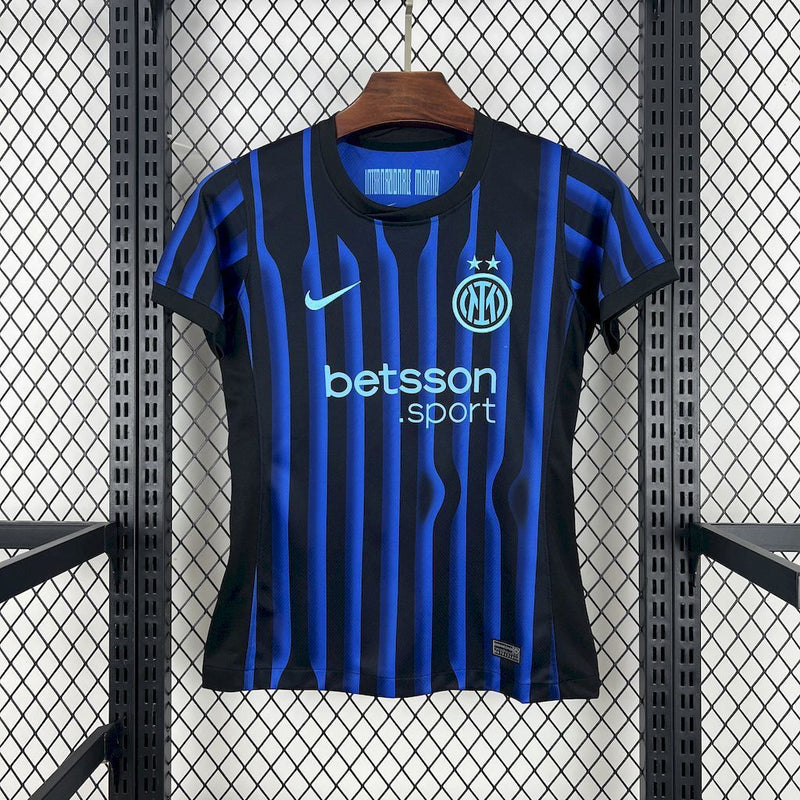 CAMISOLA FEMININA DO INTER DE MILAN 25/26 AZUL E PRETO