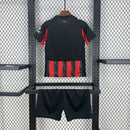 KIT INFANTIL DO MILAN 25/26 VERMELHO E PRETO