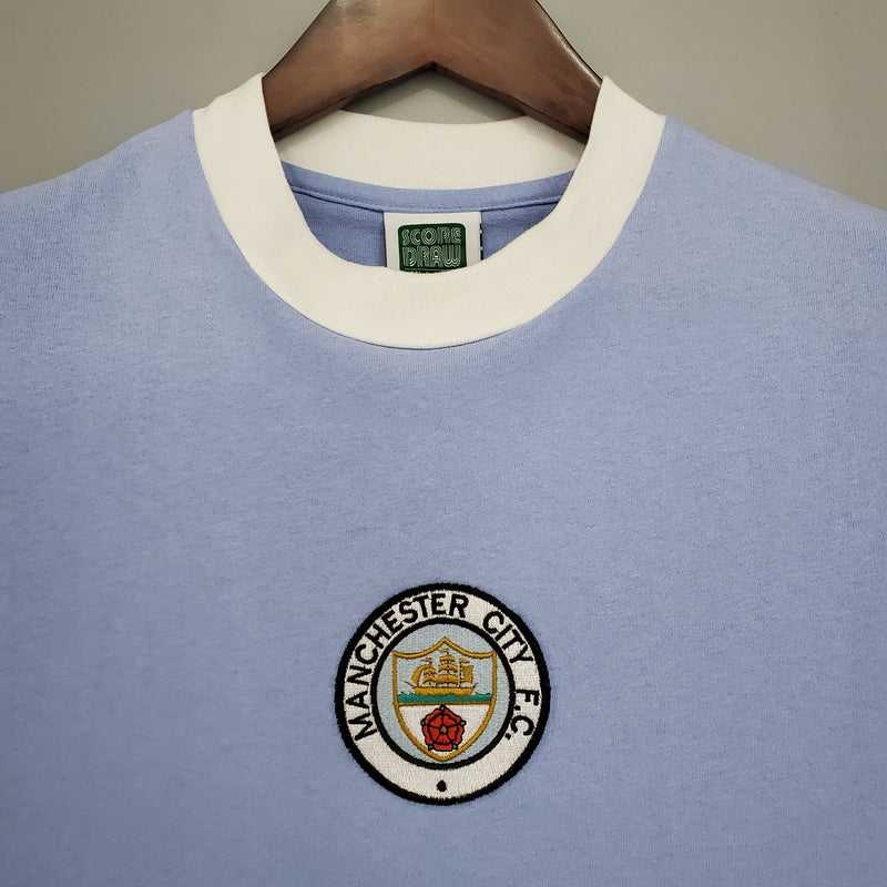 CAMISOLA RETRO DO MANCHESTER CITY 72/73 AZUL