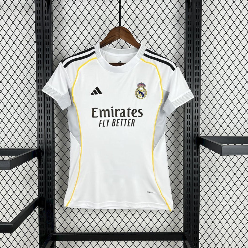 CAMISOLA FEMININA DO REAL MADRID 25/26 BRANCO