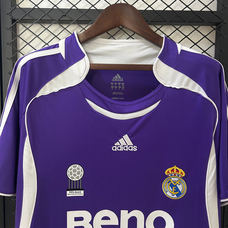 CAMISOLA RETRO DO REAL MADRID 07/08 ROXO