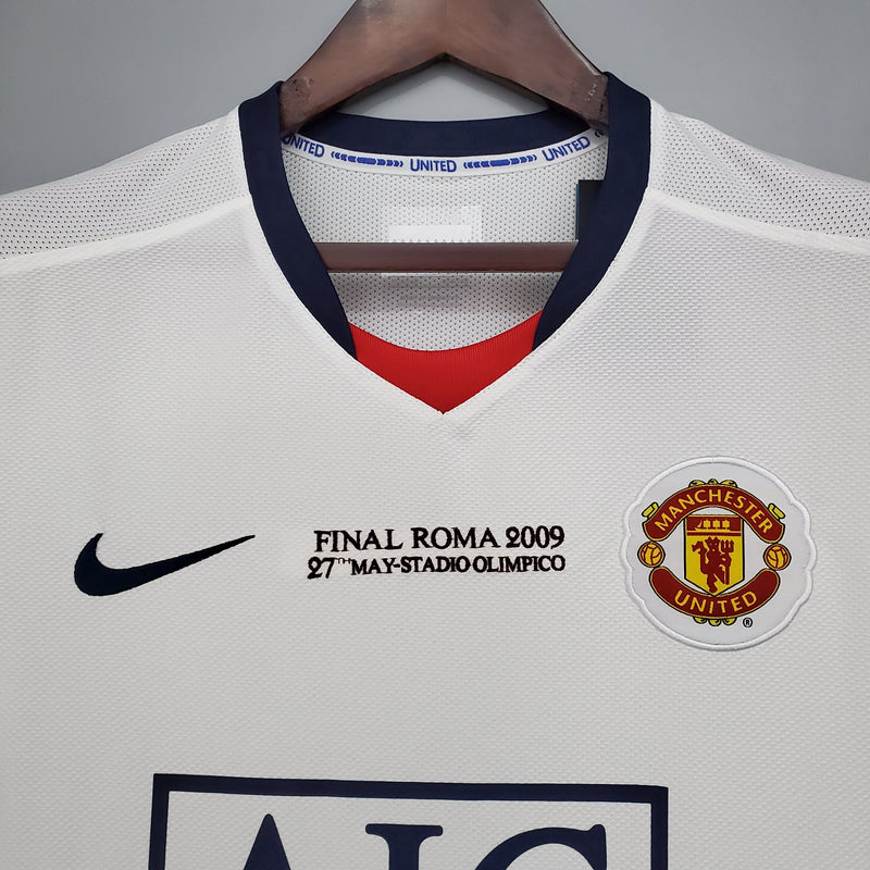 CAMISOLA RETRO DO MANCHESTER UNITED 08/09 BRANCO