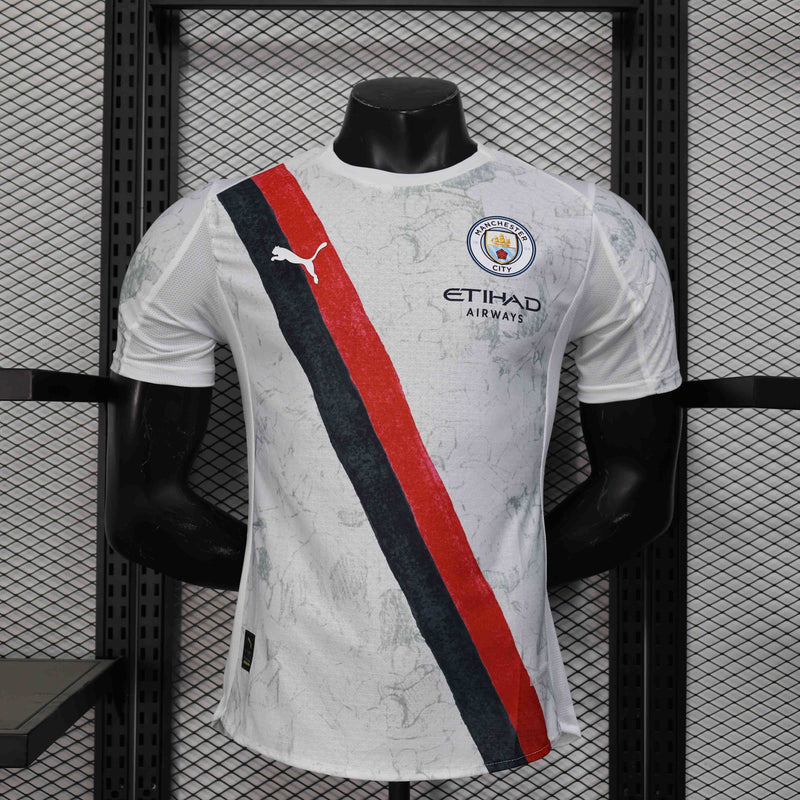 CAMISOLA VERSÃO PLAYER DO MANCHESTER CITY 25/26 BRANCO