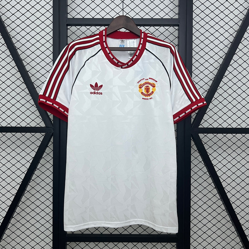 CAMISOLA RETRO DO MANCHESTER UNITED 91/92 BRANCO