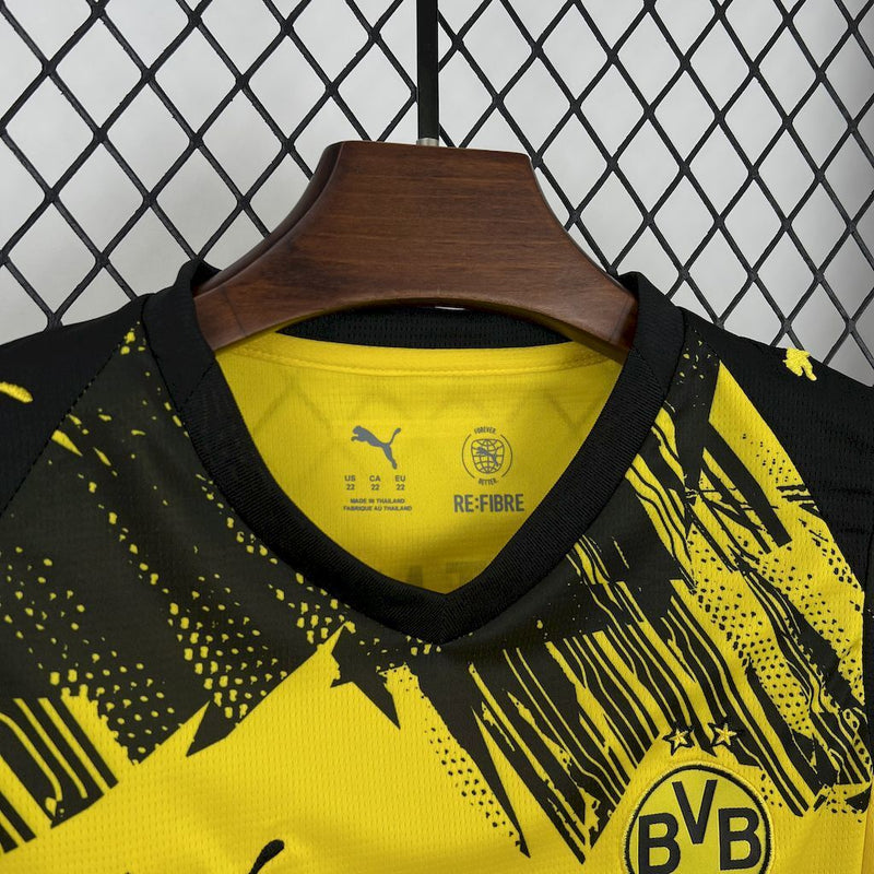 KIT INFANTIL DO BORUSSIA DORTMUND 23/24 AMARELO E PRETO