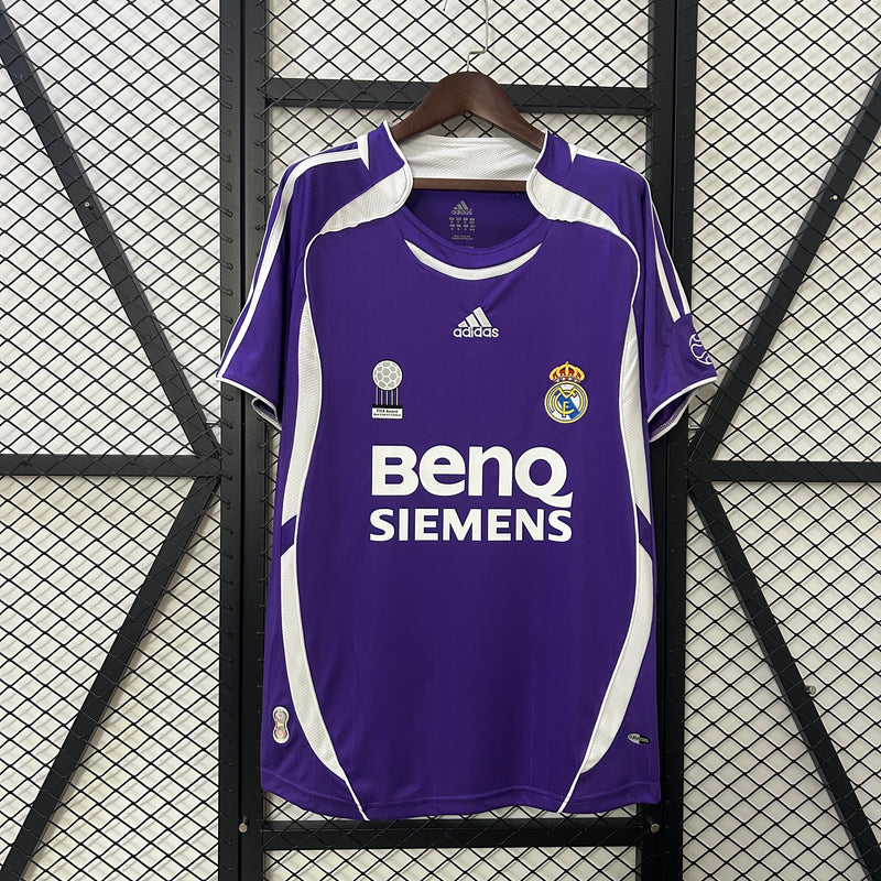 CAMISOLA RETRO DO REAL MADRID 07/08 ROXO