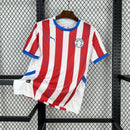 CAMISOLA DA SELEÇÃO DO PARAGUAY 25/26 BRANCO E VERMELHO