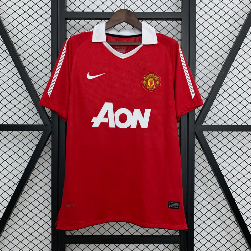 CAMISOLA RETRO DO MANCHESTER UNITED 10/11 VERMELHO