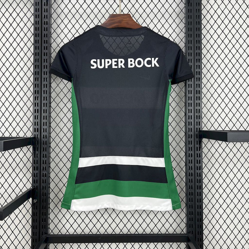 CAMISOLA FEMININA DO SPORTING 25/26 VERDE E PRETO