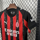 KIT INFANTIL DO MILAN 25/26 VERMELHO E PRETO