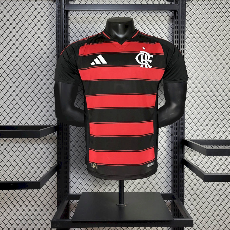 CAMISOLA VERSÃO PLAYER DO FLAMENGO 25/26 VERMELHO E PRETO