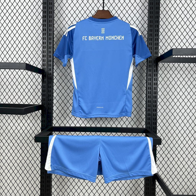 KIT INFANTIL DO BAYERN MUNICH 25/26 AZUL GOLEIRO